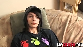Stunning Young Man Pleasuring And Ejaculating During Sexual Interview