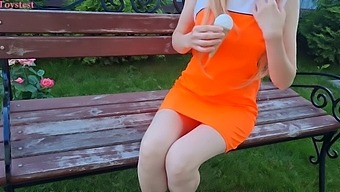 Amateur Couple Enjoys Public Play With Vibrator And Inflatable Toys