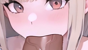 A Blonde-Haired Anime Girl Gives An Incredible Oral Experience In A Looping Pov Video