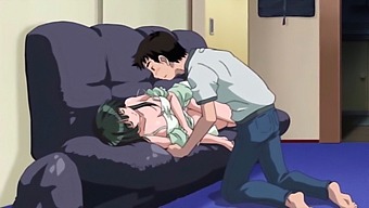 A Young Anime Maiden Passionately Mounts Her Boyfriend'S Shaft In A Steamy Encounter