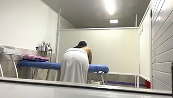 A Patient With A Big Latina Booty Gets Oiled Up In A Medical Office