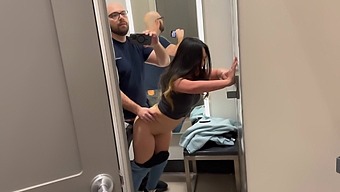 Beautiful Asian Girl Gets Naughty In The Target Dressing Room In A Public Place